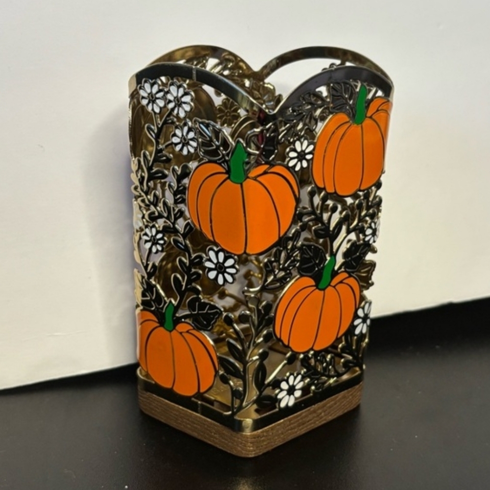 Bath & Body Works Pumpkin Soap Holder Fall Vibe Halloween Autumn Kitchen Decor - Picture 3 of 7